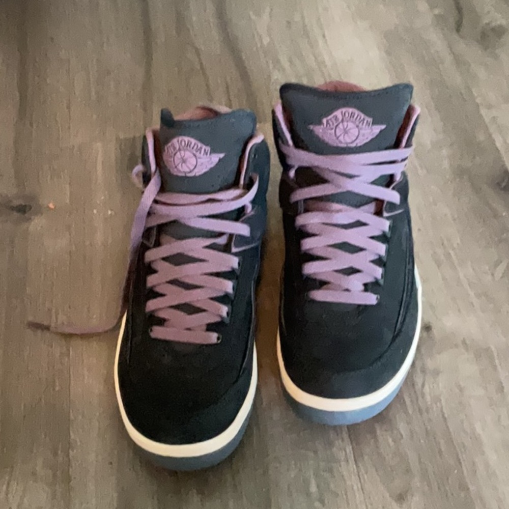 Nike Air Jordan Black and Purple Men's Shoes